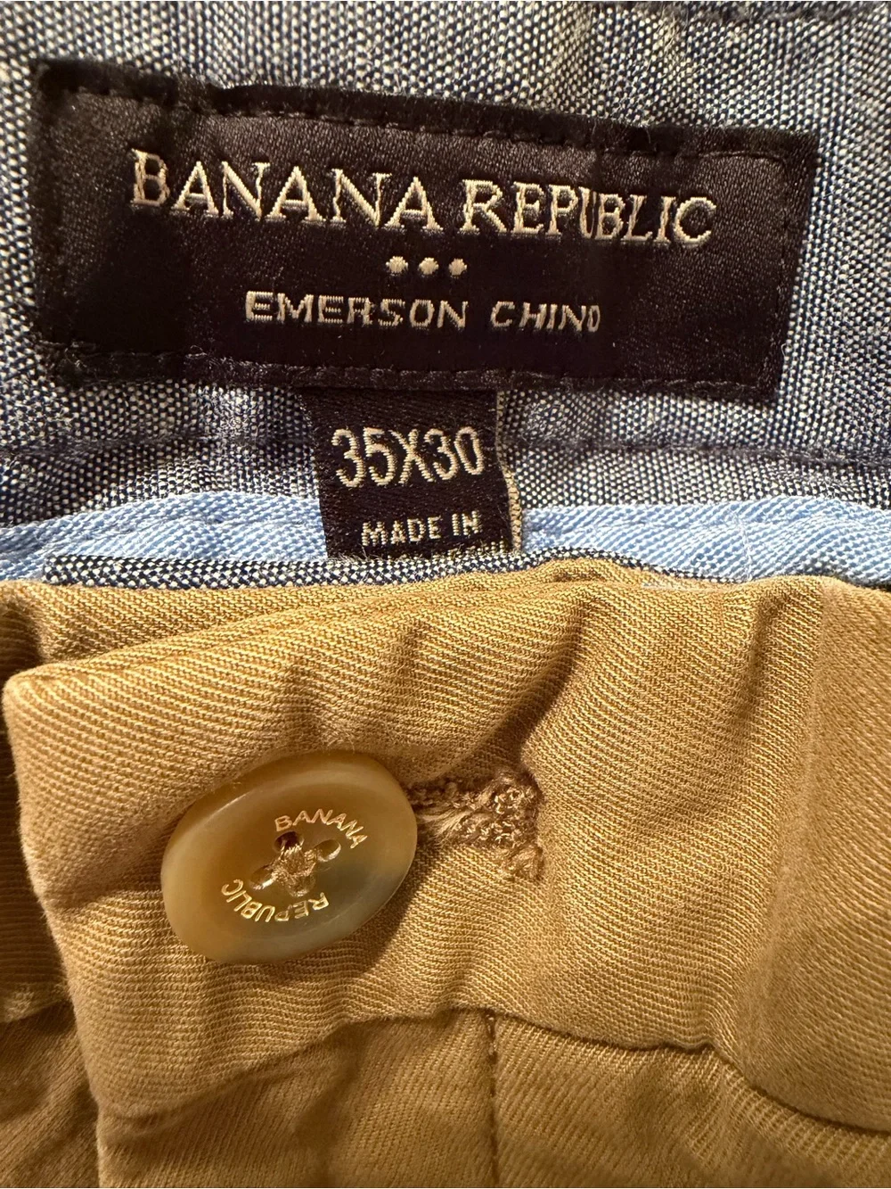 Banana Republic Khaki/Tan Chinos - Classic Straight Fit